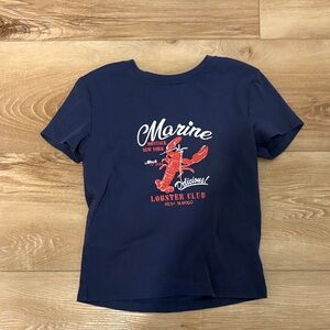 Edikted Navy Blue Lobster Tee